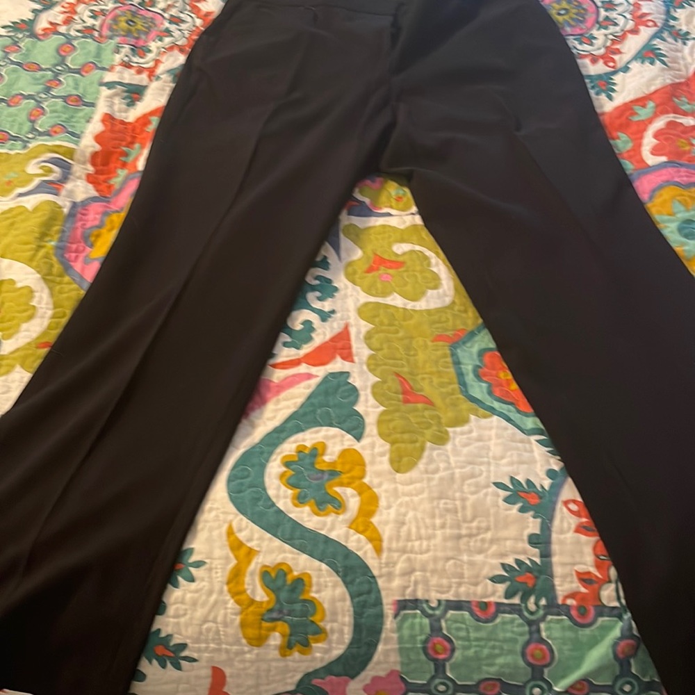 Womens Briggs black plain front pants. Size 12